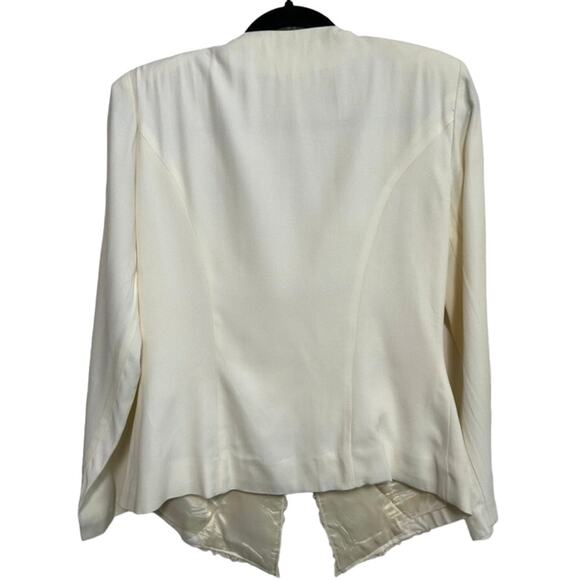 Vintage 80s Zeeba NY Lace Embroidered Formal Jacket Structured Shoulders Size 6 - Picture 8 of 16